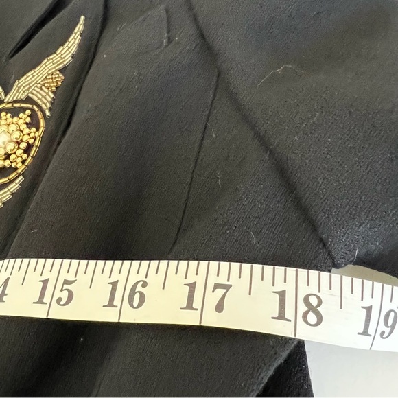 Lillian West Vintage Wool Blazer Jacket with Silver Gold Embroidery - Picture 11 of 12